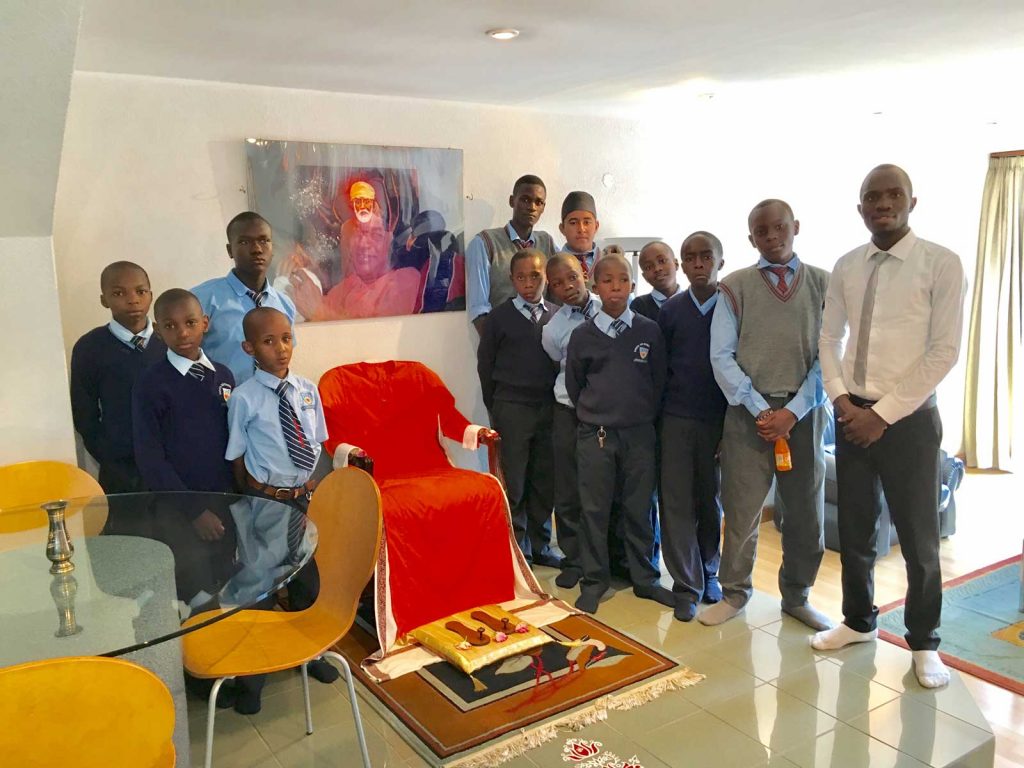 Students at the Prayer Hall at the Sai Centre in Nairobi