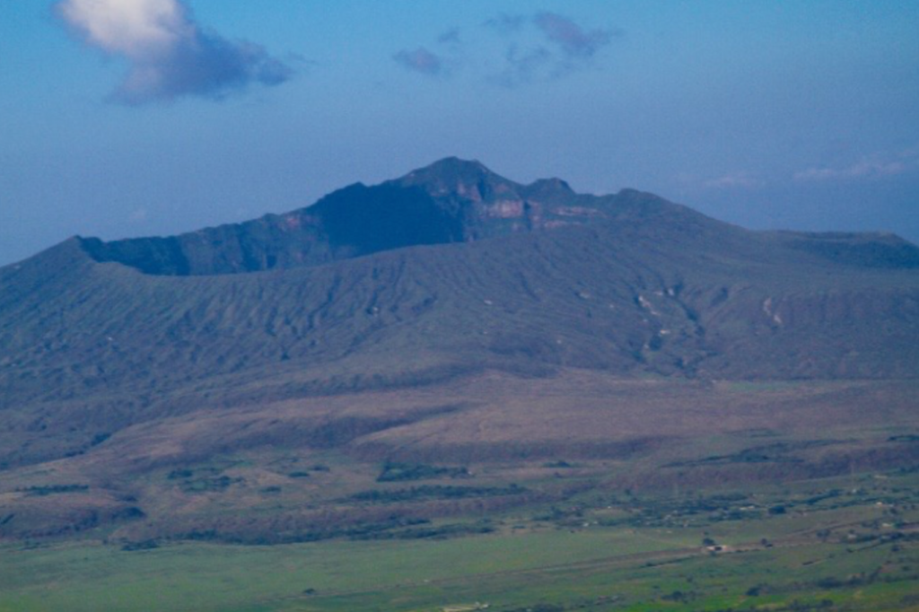 A view of the peak of Mount Longonot